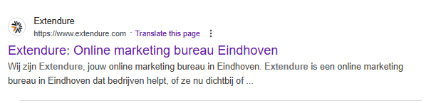 Meta kop en beschrijving extendure